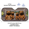 Freedom On Our Four Wheels - Family Personalized Custom Auto Windshield Sunshade, Car Window Protector - Gift For Family Members