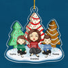 Sending You Holiday Hugs Across The Miles - Family Personalized Custom Ornament - Acrylic Custom Shaped - Christmas Gift For Family Members