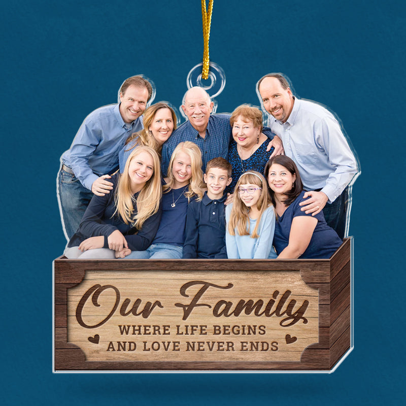 Family Custom Photo The True Spirit Of Christmas - Family Personalized Custom Ornament - Acrylic Custom Shaped - Christmas Gift For Family Members
