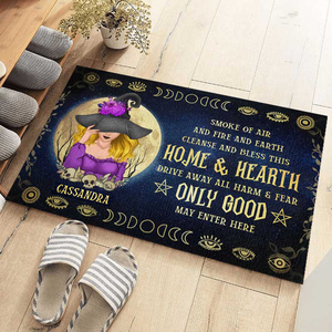 Only Good May Enter Here - Personalized Custom Home Decor Witch Decorative Mat - Halloween Gift For Witches, Yourself