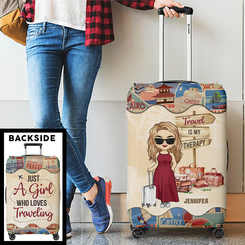 Let's Go Everywhere - Travel Personalized Custom Luggage Cover - Holiday Vacation Gift, Gift For Adventure Travel Lovers