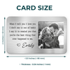 Custom Photo Dear Love Of My Life - Couple Personalized Custom Aluminum Wallet Card - Gift For Husband Wife, Anniversary