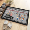 Welcome To Grandma & Grandpa's House - Family Personalized Custom Decorative Mat - Gift For Grandma, Grandpa