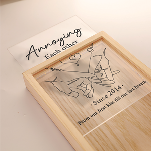 Annoying Each Other Forever - Couple Personalized Custom Frame Light Box - Gift For Husband Wife, Anniversary