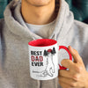 The Best Dad Ever In My Life - Family Personalized Custom Accent Mug - Father's Day, Birthday Gift For Dad, Grandpa
