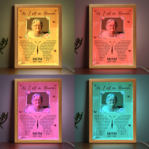 Custom Photo I Watch You I Hear You - Memorial Personalized Custom Frame Light Box - Sympathy Gift For Family Members