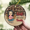 Just One More Chapter - Personalized Custom Ornament - Ceramic Round Shaped - Christmas Gift For Book Lovers