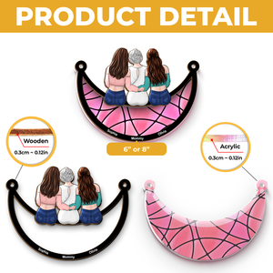 L'amour entre une mère et sa fille est éternel - Attrape-soleil personnalisé pour fenêtre - Fête des Mères, cadeau pour maman