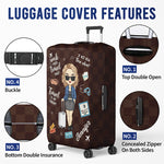Live With No Excuses Travel With No Regrets - Travel Personalized Custom Luggage Cover - Holiday Vacation Gift, Gift For Adventure Travel Lovers
