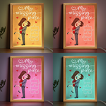 My Missing Piece - Couple Personalized Custom Frame Light Box - Gift For Husband Wife, Anniversary
