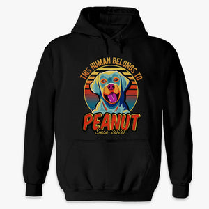 This Human Belongs To Dog Pop Art - Dog Personalized Custom Unisex T-shirt, Hoodie, Sweatshirt - Gift For Pet Owners, Pet Lovers