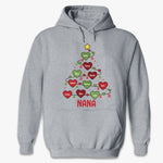 Grandma And Kids Christmas Heart Tree - Family Personalized Custom Unisex T-shirt, Hoodie, Sweatshirt - Christmas Gift For Mom, Grandma