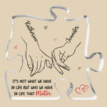 There Is Us - Bestie Personalized Custom Puzzle Shaped Acrylic Plaque - Gift For Best Friends, BFF, Sisters
