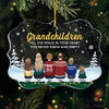 Grandchildren Fill The Space In Your Heart - Family Personalized Custom Ornament - Acrylic Benelux Shaped - Christmas Gift For Family Members