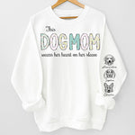 Her Heart On Her Sleeve - Dog Personalized Custom Unisex Sweatshirt With Design On Sleeve - Christmas Gift For Pet Owners, Pet Lovers