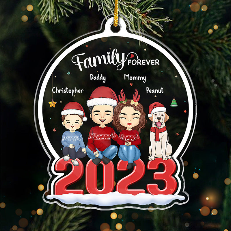 It's The Most Beautiful Time Of The Year - Family Personalized Custom Ornament - Acrylic Custom Shaped - Christmas Gift For Family Members