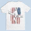 Hand In Hand, I Will Protect You - Family Personalized Custom Unisex Patriotic T-shirt, Hoodie, Sweatshirt - Father's Day, Independence Day, 4th Of July, Birthday Gift For Dad