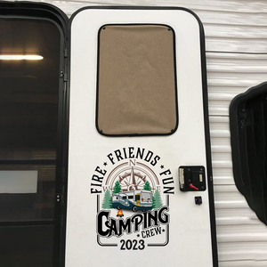 Our Camping Crew - Camping Personalized Custom RV Decal - Gift For Camping Lovers