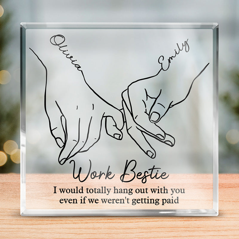 An Important Piece Of My Story - Coworker Personalized Custom Square Shaped Acrylic Plaque - Gift For Coworkers, Work Friends, Colleagues