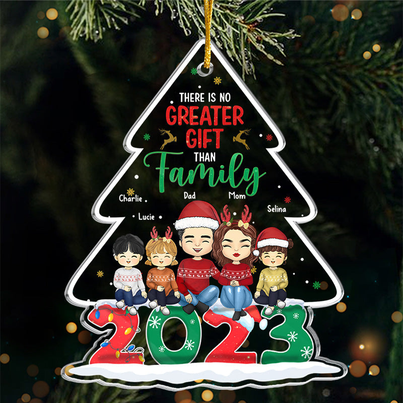 Family Makes This House A Home - Family Personalized Custom Ornament - Acrylic Custom Shaped - Christmas Gift For Family Members