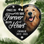 Custom Photo If Love Could Have Kept You Here - Memorial Personalized Custom Ornament - Ceramic Heart Shaped - Christmas Gift, Sympathy Gift For Pet Owners, Pet Lovers
