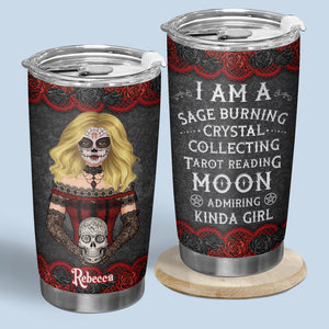 I Am A Sage Burning - Personalized Custom Witch Tumbler - Halloween Gift For Witches, Yourself
