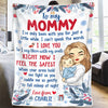 Safe In Your Arms - Family Personalized Custom Blanket - Baby Shower Gift, Christmas Gift For First Mom