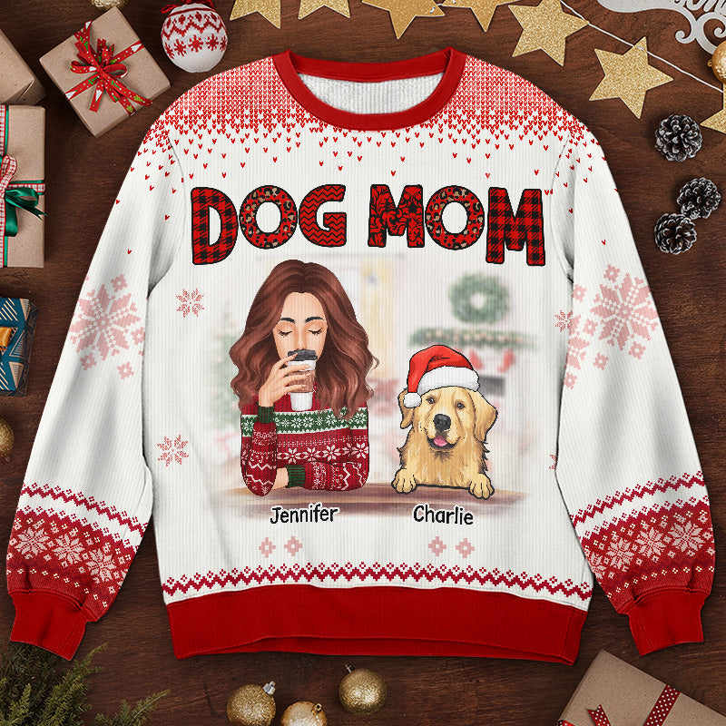 World's Best Dog Mom - Dog Personalized Custom Ugly Sweatshirt - Unisex Wool Jumper - Christmas Gift For Pet Owners, Pet Lovers