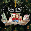 You Me And Our Fur Babies - Dog & Cat Personalized Custom Ornament - Acrylic Benelux Shaped - Christmas Gift For Pet Owners, Pet Lovers