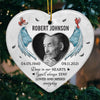 Custom Photo You‚ll Always Stay Loved And Missed - Memorial Personalized Custom Ornament - Ceramic Heart Shaped - Christmas Gift, Sympathy Gift For Family Members