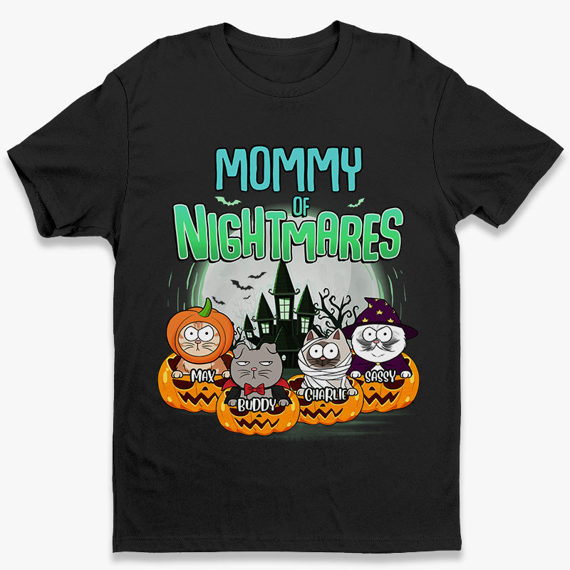 Mommy Of Nightmares - Cat Personalized Custom Unisex T-shirt, Hoodie, Sweatshirt - Halloween Gift For Pet Owners, Pet Lovers