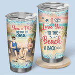 You & Me And The Sea - Couple Personalized Custom Tumbler - Gift For Husband Wife, Anniversary