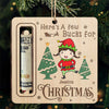 I'm On Santa's Good List - Family Personalized Custom Ornament, Money Holder - Wood Custom Shaped - Christmas Gift For Family Members