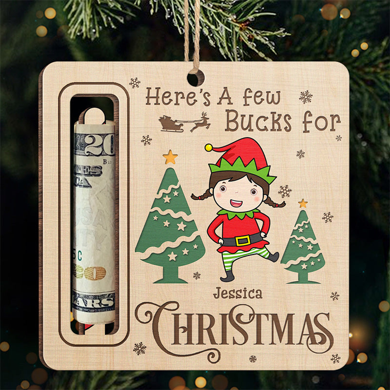 I'm On Santa's Good List - Family Personalized Custom Ornament, Money Holder - Wood Custom Shaped - Christmas Gift For Family Members
