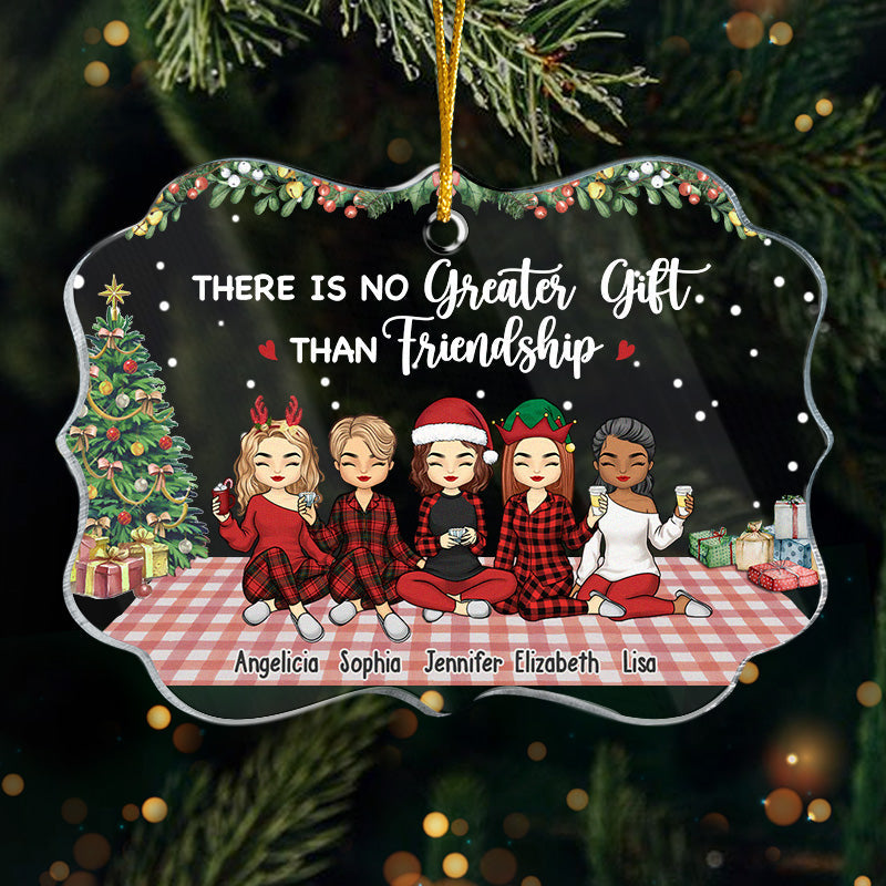 We're More Than Friends - Bestie Personalized Custom Ornament - Acrylic Benelux Shaped - Christmas Gift For Best Friends, BFF, Sisters