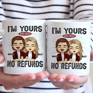 Happier With You - Couple Personalized Custom Mug - Gift For Husband Wife, Anniversary