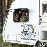 Making Memories One Campsite At A Time - Camping Personalized Custom RV Decal - Gift For Camping Lovers