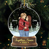 Together Till The End - Couple Personalized Custom Ornament - Acrylic Snow Globe Shaped - Christmas Gift For Husband Wife, Anniversary