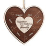 Our Family Is Rooted In Love - Family Personalized Custom Ornament - Wood Heart Shaped - Christmas Gift For Family Members