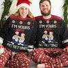 I'm Wearing The Smile You Gave Me - Couple Personalized Custom Ugly Sweatshirt - Unisex Wool Jumper - Christmas Gift For Husband Wife, Anniversary