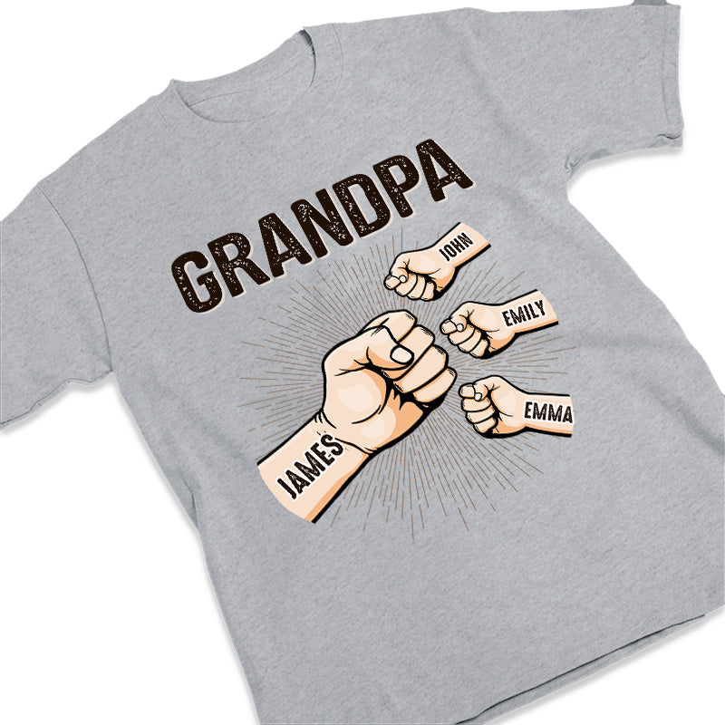 My Dad Is The Best - Family Personalized Custom Unisex T-shirt, Hoodie, Sweatshirt - Father's Day, Birthday Gift For Grandpa