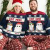 Merry Christmas Cat Dad Cat Mom - Personalized Custom Unisex Ugly Christmas Sweatshirt, Wool Sweatshirt, All-Over-Print Sweatshirt - Gift For Cat Lovers, Pet Lovers, Christmas New Arrival Gift