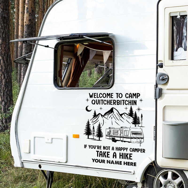 Never Take Camping Advice From Us  - Camping Personalized Custom RV Decal - Gift For Camping Lovers