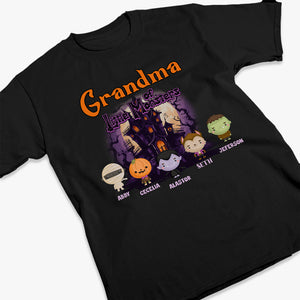 Grandma Of These Little Monsters - Family Personalized Custom Unisex T-shirt, Hoodie, Sweatshirt - Halloween Gift, Gift For Grandma, Grandpa