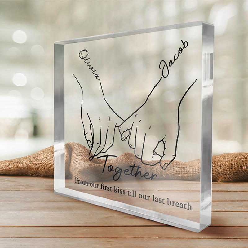You And Me, Forever - Couple Personalized Custom Square Shaped Acrylic Plaque - Gift For Husband Wife, Anniversary