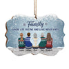 Where Life Begins And Love Never Ends - Family Personalized Custom Ornament - Wood Benelux Shaped - Christmas Gift For Family Members
