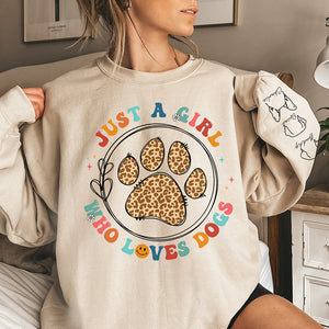 Just Me & My Pets - Dog & Cat Personalized Custom Unisex Sweatshirt With Design On Sleeve - Gift For Pet Owners, Pet Lovers