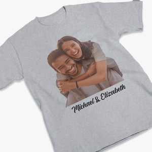 Custom Photo The Beginning Of Love - Couple Personalized Custom Unisex T-shirt, Hoodie, Sweatshirt - Gift For Husband Wife, Anniversary