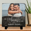 Custom Photo All Of Me Loves All Of You - Couple Personalized Custom Rock Slate - Gift For Husband Wife, Anniversary