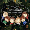 Life Is Better With Grandkids - Family Personalized Custom Ornament - Acrylic Benelux Shaped - Christmas Gift For Grandma